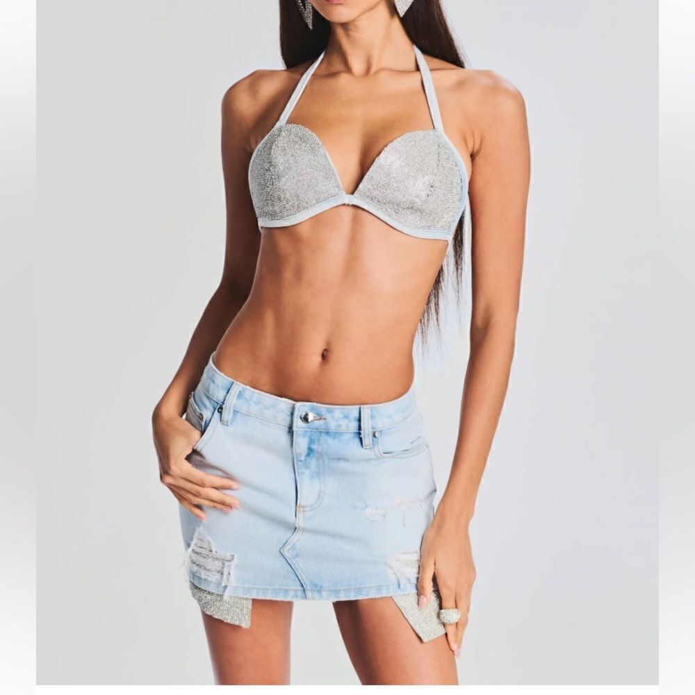 Reign Crystal Embellished Bra - Vivid